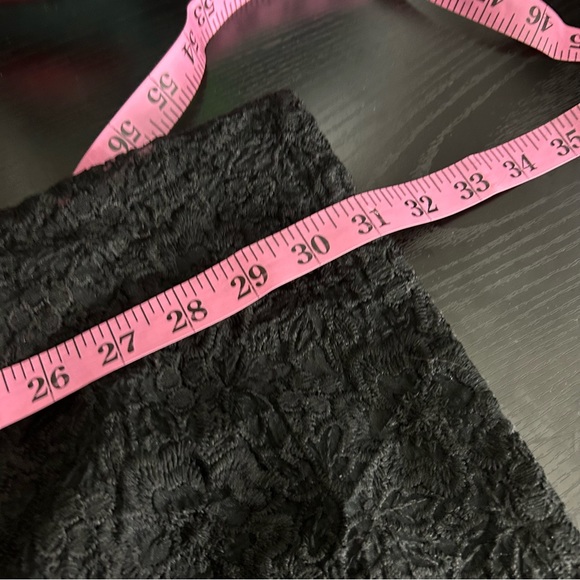 Lulus Hartley Black Embroidered Mini Dress Off Shoulder Puff Sleeves M - Picture 10 of 10